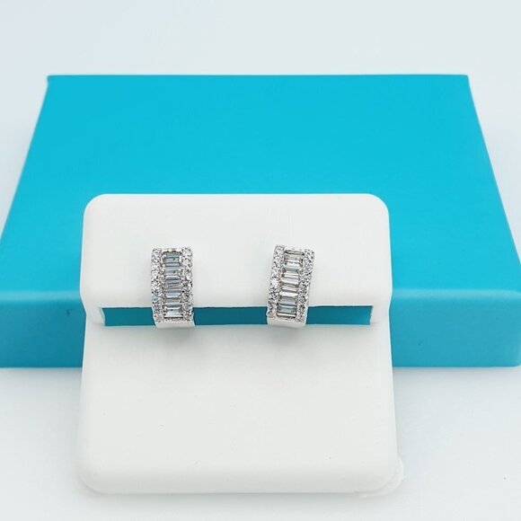 "925 Sterling Silver CZ Beautiful Earrings for Women, 1USPAR4264 - Picture 9 of 11
